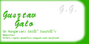 gusztav galo business card